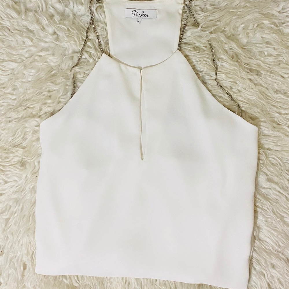 ⛔️❌ S O L D ❌⛔️ Parker Frazier Chain Tank White M - Picture 8 of 14